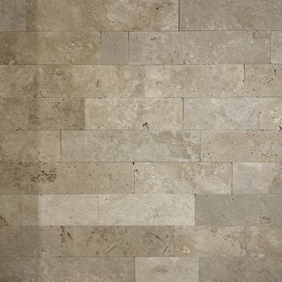 Плитка з травертину Classic Light Brushed 1х10см х FL (вільна довжина), бежева брашована Standart