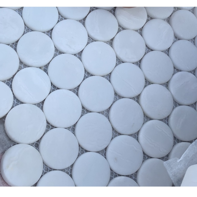 Мозаїка скляна V-MOS TGS3506YX-BY White (35 мм) Mozaico De Lux