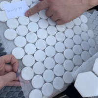 Мозаїка скляна V-MOS TGS3506YX-BY White (35 мм) Mozaico De Lux Мозаїка скляна V-MOS TGS3506YX-BY White (35 мм) Mozaico De Lux