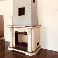 Портал для каміна Bravo Барселона Crema Marfil + Emperador Dark мармур бежевий/коричневий прямий Портал для каміна Bravo Барселона Crema Marfil + Emperador Dark мармур бежевий/коричневий прямий