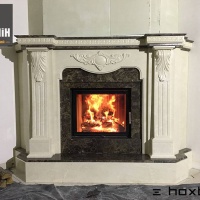 Портал для каміна Bravo Барселона Crema Marfil + Emperador Dark мармур бежевий/коричневий прямий Портал для каміна Bravo Барселона Crema Marfil + Emperador Dark мармур бежевий/коричневий прямий