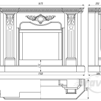 Портал для каміна Bravo Барселона Crema Marfil + Emperador Dark мармур бежевий/коричневий прямий Портал для каміна Bravo Барселона Crema Marfil + Emperador Dark мармур бежевий/коричневий прямий
