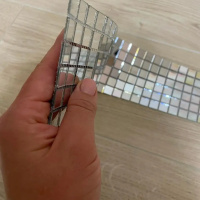 Мозаїка дзеркальна DecorStoneHub Zs-смуга-Z срібляста 1000х85 мм квадрат для інкрустації сходів Мозаїка дзеркальна DecorStoneHub Zs-смуга-Z срібляста 1000х85 мм квадрат для інкрустації сходів