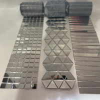 Мозаїка дзеркальна DecorStoneHub Zs-смуга-Z срібляста 1000х85 мм квадрат для інкрустації сходів Мозаїка дзеркальна DecorStoneHub Zs-смуга-Z срібляста 1000х85 мм квадрат для інкрустації сходів