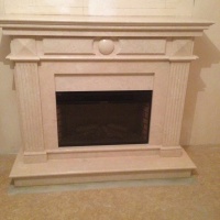 Портал для каміна KrimArt Empire-E Victoria Beige мармур бежевий прямий