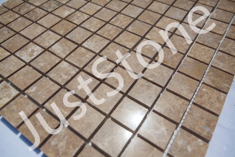 Мозаїка з мармуру Полірована МКР-2П (23x23) Emperador Light