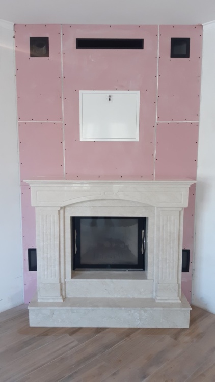 Портал для каміна Bravo Версаль Botticino мармур бежевий прямий