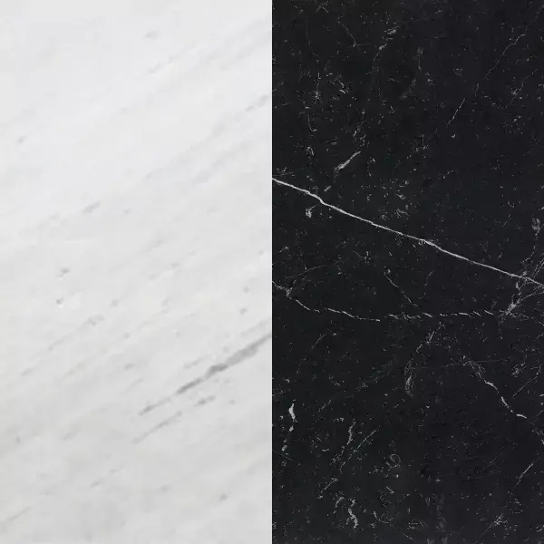 Портал для каміна Bravo Барселона Polaris + Nero Marquina мармур білий/чорний прямий