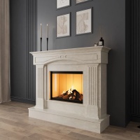 Портал для каміна Bravo Версаль Daino Reale мармур бежевий кутовий Портал для каміна Bravo Версаль Daino Reale мармур бежевий кутовий