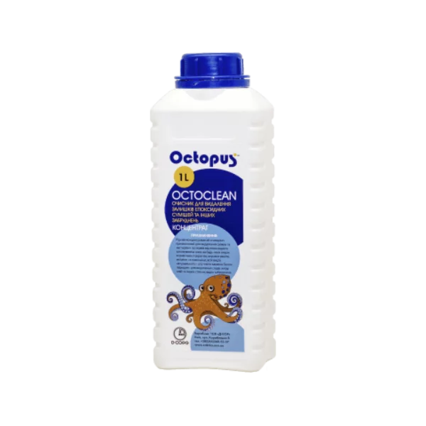 Очищувач Octopus Octoclean 1 л від стійких забруднень жирів та епоксидних смол слідів від гуми з каменю плитки