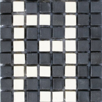 Мозаїка з керамограніту Kotto Ceramica MI7 K060606 Eleganza фриз завершальний Nero/Salino 300х96х10 (10х10)