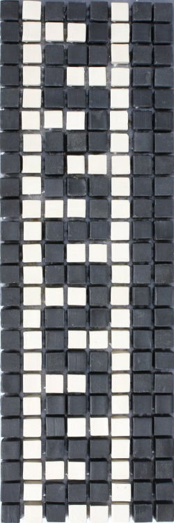 Мозаїка з керамограніту Kotto Ceramica MI7 K060606 Eleganza фриз завершальний Nero/Salino 300х96х10 (10х10)