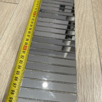 Мозаїка дзеркальна DecorStoneHub Zs-смуга-Z срібляста 1000х88 мм прямокутний стік для декорування Мозаїка дзеркальна DecorStoneHub Zs-смуга-Z срібляста 1000х88 мм прямокутний стік для декорування