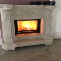 Портал для каміна Bravo Барселона Botticino та Emperador Dark мармур бежевий/коричневий прямий Портал для каміна Bravo Барселона Botticino та Emperador Dark мармур бежевий/коричневий прямий