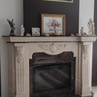 Портал для каміна Bravo Барселона Botticino та Emperador Dark мармур бежевий/коричневий прямий Портал для каміна Bravo Барселона Botticino та Emperador Dark мармур бежевий/коричневий прямий