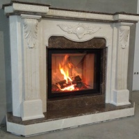 Портал для каміна Bravo Барселона Botticino та Emperador Dark мармур бежевий/коричневий прямий Портал для каміна Bravo Барселона Botticino та Emperador Dark мармур бежевий/коричневий прямий