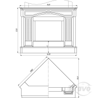 Портал для каміна Bravo Версаль Polaris мармур білий кутовий