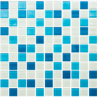 Мозаика керамическая Kotto Ceramica GM 4019 C3 blue d/blue m/white  300 х 300 х 4   ( 25 х 25 )