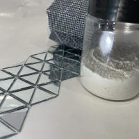 Мозаїка дзеркальна DecorStoneHub Zs-смуга-Z срібляста 1000х85 мм трикутник для клубу та ресторану Мозаїка дзеркальна DecorStoneHub Zs-смуга-Z срібляста 1000х85 мм трикутник для клубу та ресторану