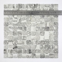 Мозаика стеклянная TRAVERTIN GREY AquaMo
