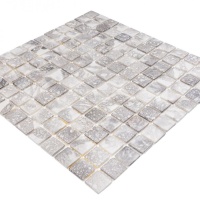 Мозаика стеклянная TRAVERTIN GREY AquaMo
