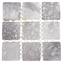 Мозаика стеклянная TRAVERTIN GREY AquaMo