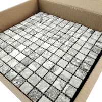 Мозаика стеклянная TRAVERTIN GREY AquaMo