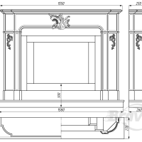 Портал для каміна Bravo Женева Crema Marfil мармур бежевий прямий Портал для каміна Bravo Женева Crema Marfil мармур бежевий прямий
