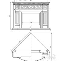 Портал для каміна Bravo Прага Botticino + Emperador Dark мармур бежевий/коричневий кутовий Портал для каміна Bravo Прага Botticino + Emperador Dark мармур бежевий/коричневий кутовий