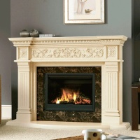 Портал для каміна Bravo Прага Botticino + Emperador Dark мармур бежевий/коричневий кутовий Портал для каміна Bravo Прага Botticino + Emperador Dark мармур бежевий/коричневий кутовий