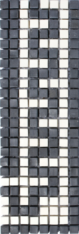 Мозаика из керамогранита Kotto Ceramica MI7 K060608 Eleganza фриз угловой Nero/Salino 300х96х10 (10х10)