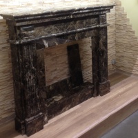 Портал для камина KrimArt Olimp-E Emperador Dark мрамор коричневый прямой Портал для камина KrimArt Olimp-E Emperador Dark мрамор коричневый прямой