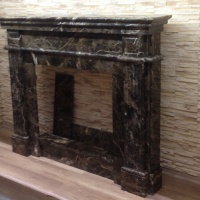 Портал для камина KrimArt Olimp-E Emperador Dark мрамор коричневый прямой Портал для камина KrimArt Olimp-E Emperador Dark мрамор коричневый прямой