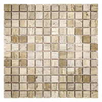 Мозаика из травертина Матовая МКР-2СН (23x23) Travertine Classic