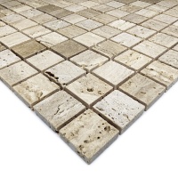 Мозаика из травертина Матовая МКР-2СН (23x23) Travertine Classic