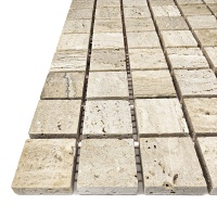 Мозаика из травертина Матовая МКР-2СН (23x23) Travertine Classic