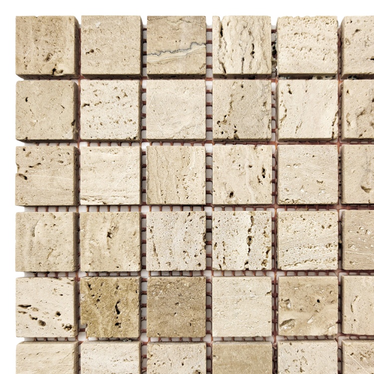 Мозаика из травертина Матовая МКР-2СН (23x23) Travertine Classic