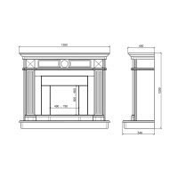Портал для каміна KrimArt Empire Victoria Beige мармур бежевий прямий Портал для каміна KrimArt Empire Victoria Beige мармур бежевий прямий