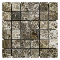 Мозаїка з мармуру Полірована МКР-3П (47x47) Emperador Dark TR