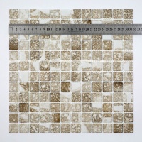 Мозаика стеклянная TRAVERTIN BEIGE AquaMo Мозаика стеклянная TRAVERTIN BEIGE AquaMo