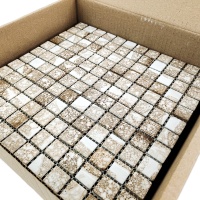 Мозаика стеклянная TRAVERTIN BEIGE AquaMo Мозаика стеклянная TRAVERTIN BEIGE AquaMo