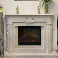 Портал для каміна Bravo Женева Botticino мармур бежевий прямий