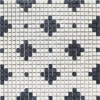 Мозаїка з керамограніту Kotto Ceramica MI7 K060610 Eleganza рапорт завершальний кутовий Nero/Salino 300х300х10 (10х10)