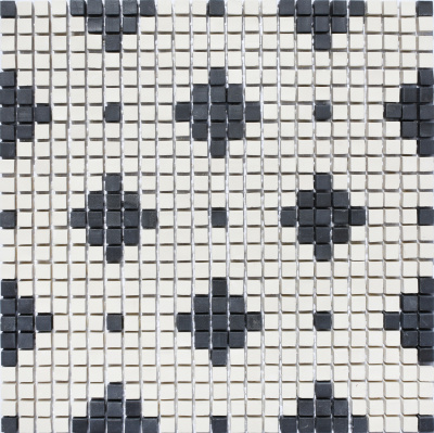 Мозаїка з керамограніту Kotto Ceramica MI7 K060610 Eleganza рапорт завершальний кутовий Nero/Salino 300х300х10 (10х10)