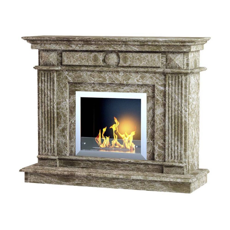 Портал для каміна KrimArt Empire Emperador Light мармур бежевий прямий