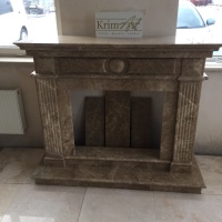 Портал для каміна KrimArt Empire Emperador Light мармур бежевий прямий Портал для каміна KrimArt Empire Emperador Light мармур бежевий прямий