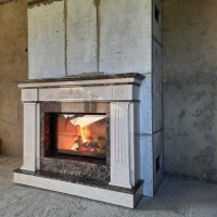 Портал для каміна Bravo Туніс Botticino мармур бежевий прямий Портал для каміна Bravo Туніс Botticino мармур бежевий прямий