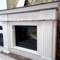 Портал для каміна Bravo Туніс Botticino мармур бежевий прямий Портал для каміна Bravo Туніс Botticino мармур бежевий прямий