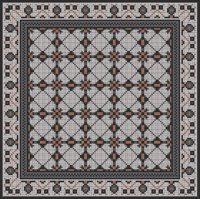 Мозаїка з керамограніту Kotto Ceramica MI7 K060700 Lviv Legends рапорт Beige/Focato/Buchero/Nero