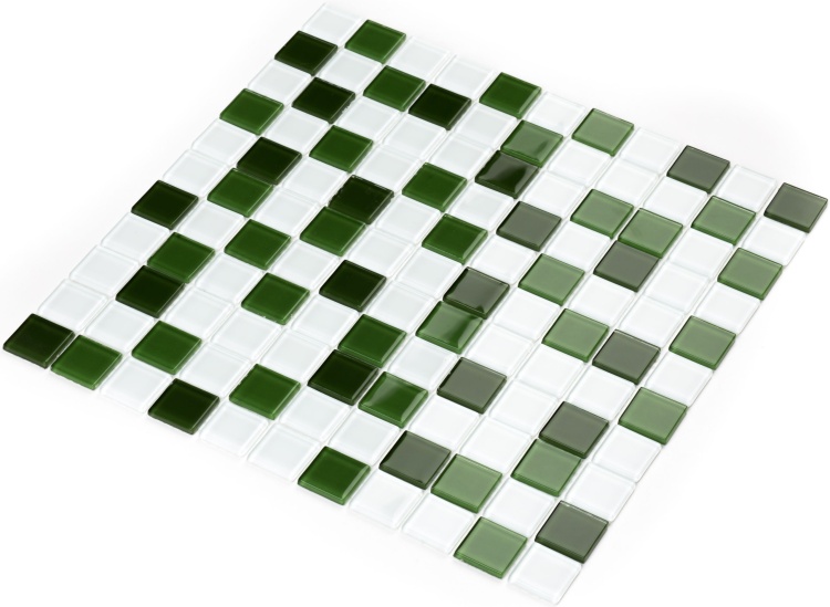 Мозаїка керамічна Kotto Ceramica GM 4030 C3 green d/green m/white 300 х 300 х 4 ( 25 х 25 )